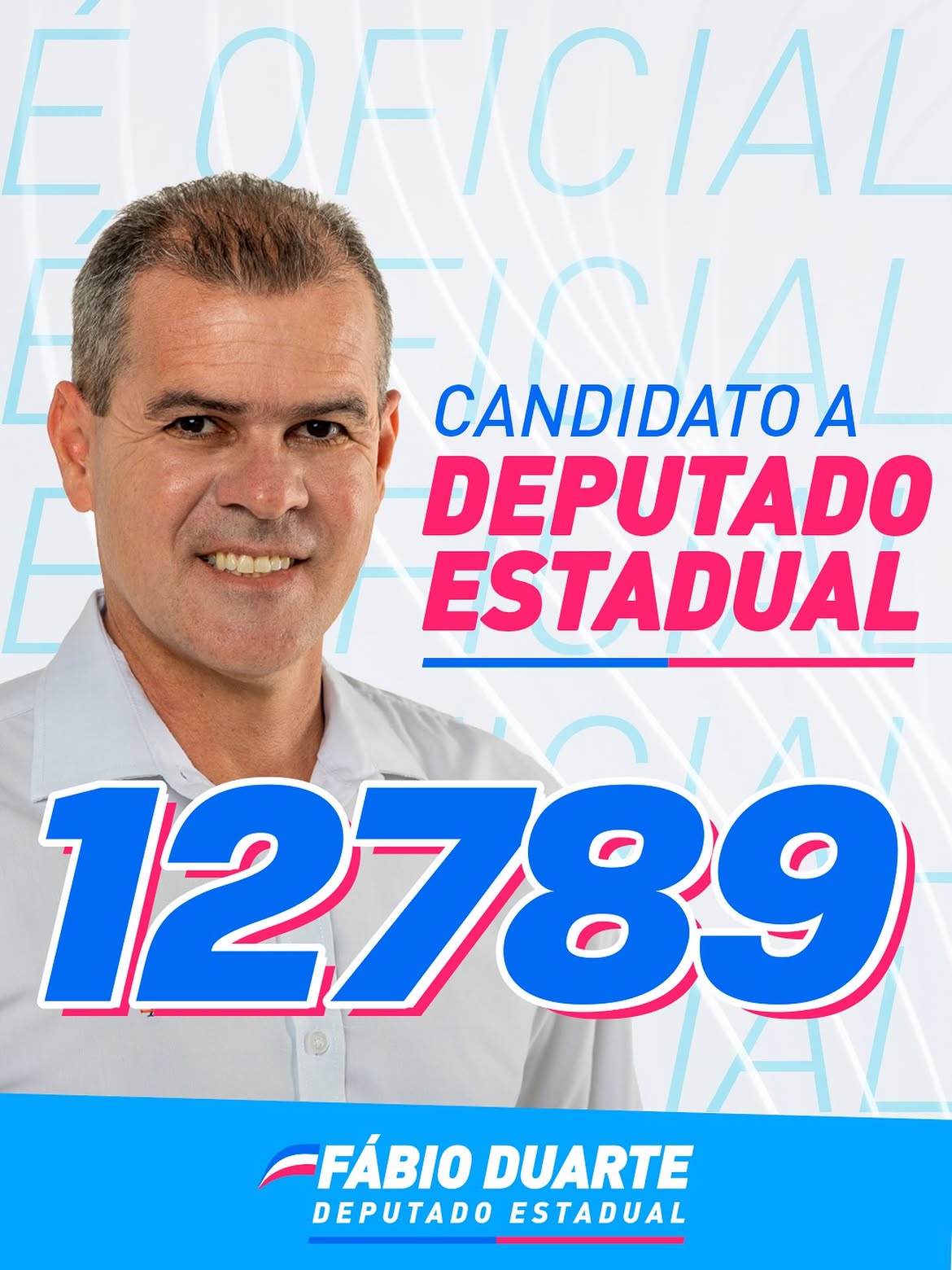 Fábio Duarte, candidato a Deputado Estadual, número 12789